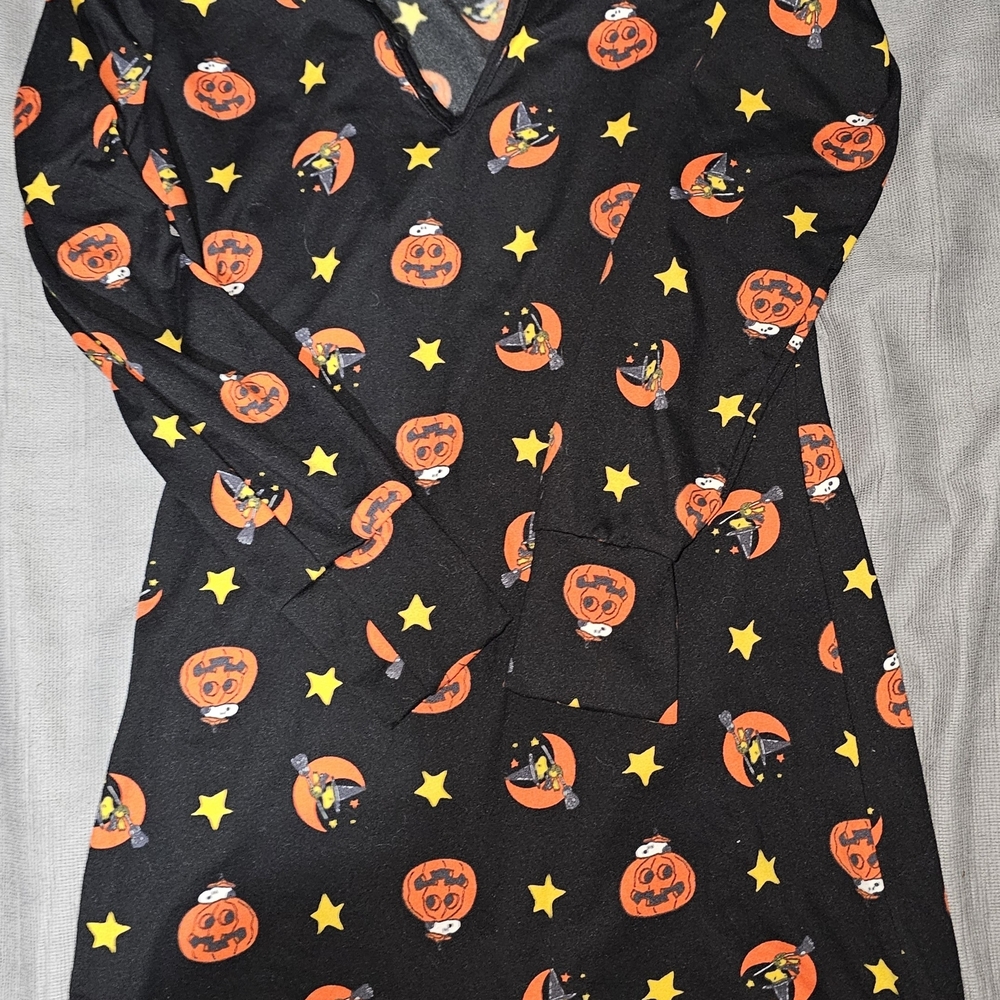 Halloween Snoopy Pumpkin and Woodstock Witch Romper Pajama
